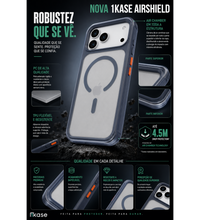 Capa 1 Kase AirShield para iPhone 18 Pro Max com MagSafe, policarbonato e TPU, botões em alumínio e proteção contra quedas