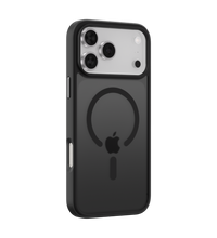 Capa 1 Kase New Evo preta fosca para iPhone 18 Pro com tecnologia MagSafe, bordas em TPU e aro de câmera em alumínio.