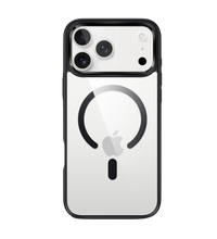 Capa 1 Kase Ultra Hybrid transparente com bordas pretas e tecnologia MagSafe para iPhone 18 Pro