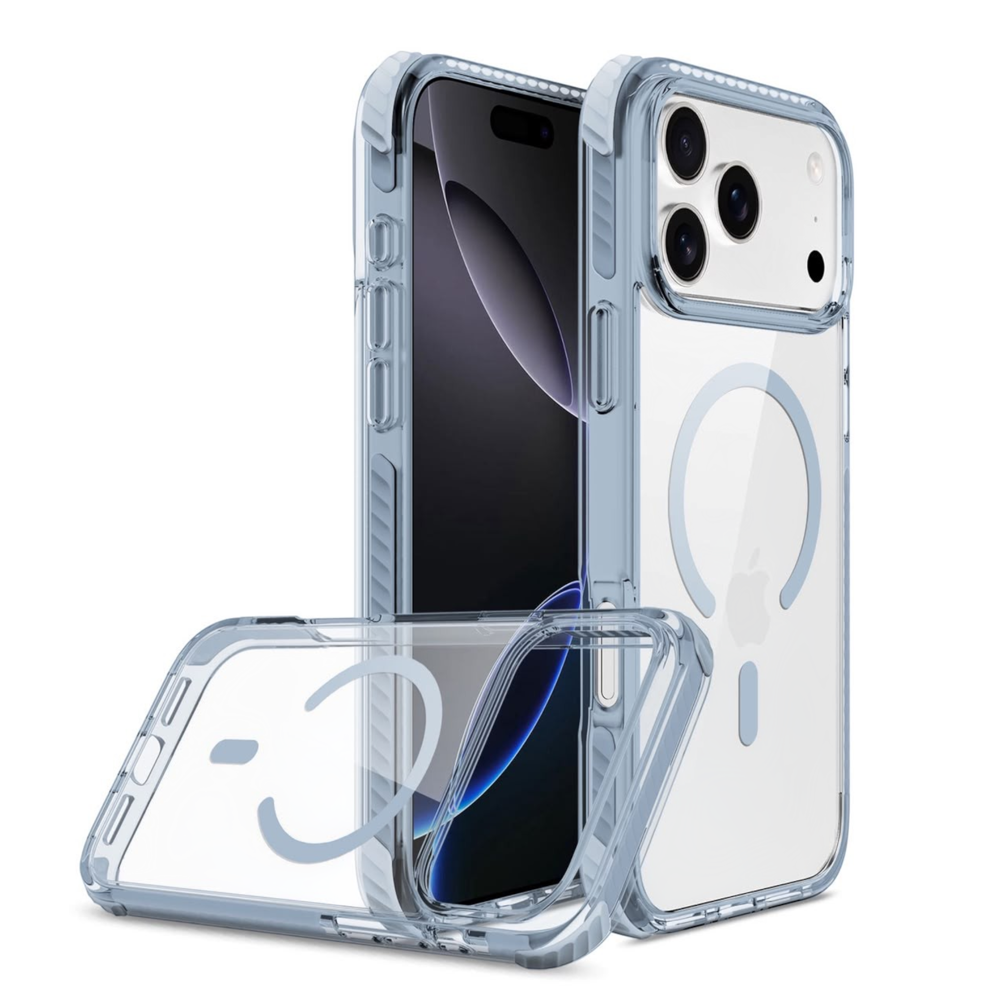 Capa 1 Kase Fusion transparente com MagSafe para iPhone 18 Pro, feita de policarbonato, TPU e TPE com tecnologia Corner Lock.